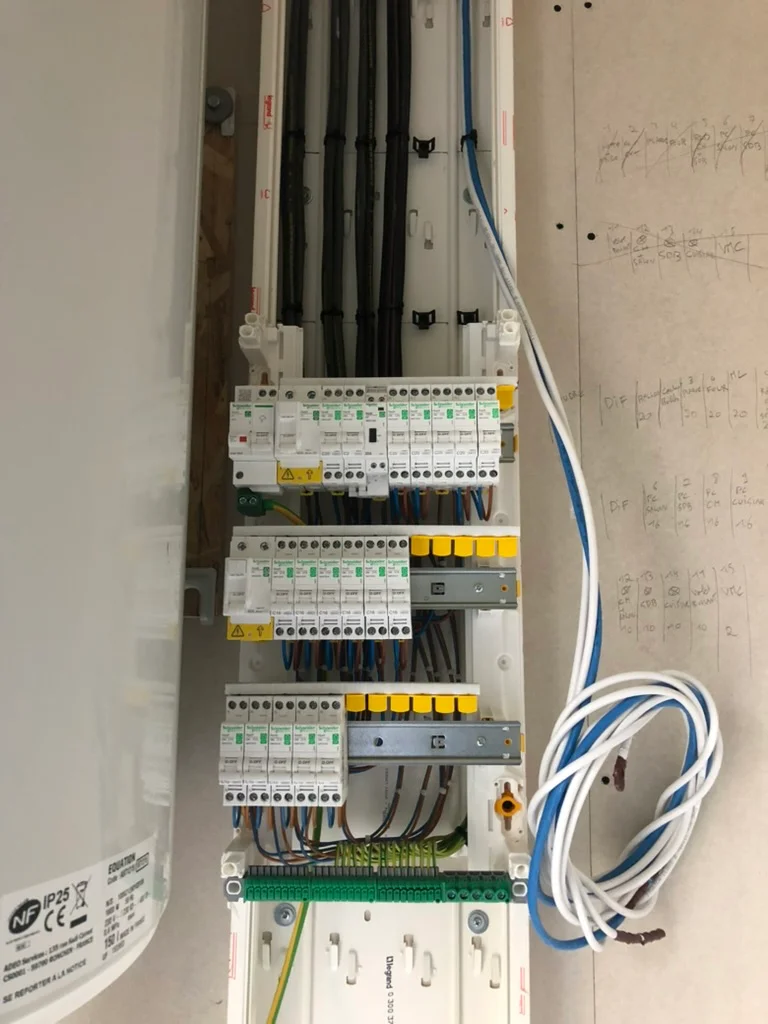 tableau électrique domestique et d’un éclairage LED